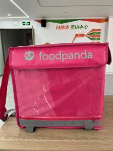 500D Food Panda မော်တော်ဆိုင်ကယ် ပို့ဆောင်ရေးအိတ် ကျောပိုးအိတ်ပုံစံ လျှပ်ကာ ACD-B-150