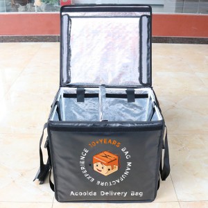 Çanta me izolim termik të Kinës me fletë alumini me zbritje të madhe Çanta me izolim termik për transportin Dorëzimi i ushqimit duke mbajtur më të ftohtë ose të ngrohtë me shumë madhësi
