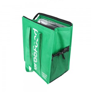 Veleprodajna cena, netkana PP dostavna termo torba za hitro hrano s stranskim žepom ACD-H-027
