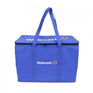 Персонализирана Walmart Heavy Duty за многократна употреба Лека бакалия Силна изолация Термична чанта за доставка на храна Supermaket ACD-H-048
