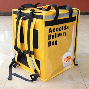 Pabrik OEM kanggo China Food Delivery Bag Takeaway Delivery backpack Paket Cooler Bag karo Papan Partisi