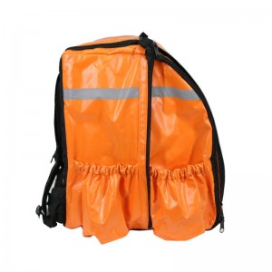 Цврст портокалов ранец за испорака на храна од 80 литри со топлинска изолација