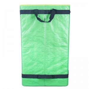 Zöld PP szőtt logisztikai válogatótáska csomagválogatáshoz, nagy tömegű zsákhoz