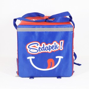 Mochila de entrega de bolsas de alimentos con impresión completa personalizada Mochila illada para comida Bolsa de pizza ACD-B-001