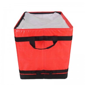 पार्सल सॉर्टिंग मोठ्या बल्क बॅगसाठी लाल पीपी विणलेली लॉजिस्टिक सॉर्टिंग बॅग