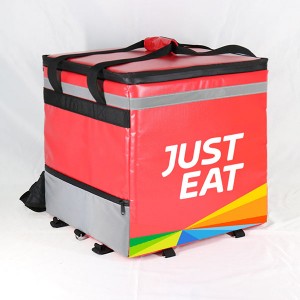 Acoolda JUST EAT -ruoan toimituslaukku henkilökohtainen räätälöity alumiinifolio kuuman ja kylmän ruoan toimitus kantolaukku