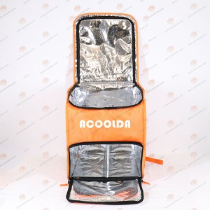 રાઇડર માટે Acoolda ફૂડ ડિલિવરી બેગ, પિઝા ડિલિવરી ઇક્વિપમેન્ટ કુલર બેકપેક