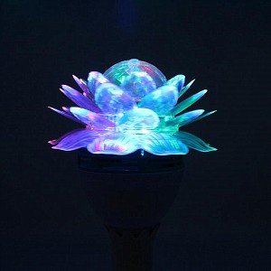 E27 or B22 LED Lotus Rotating Lamp Plastic Expand Flower Magic Party Bulb