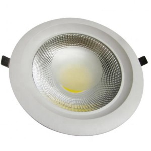 COB downlight with glass cover