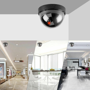 Security Camera Dummy Dome Camera with Flashing Red LED