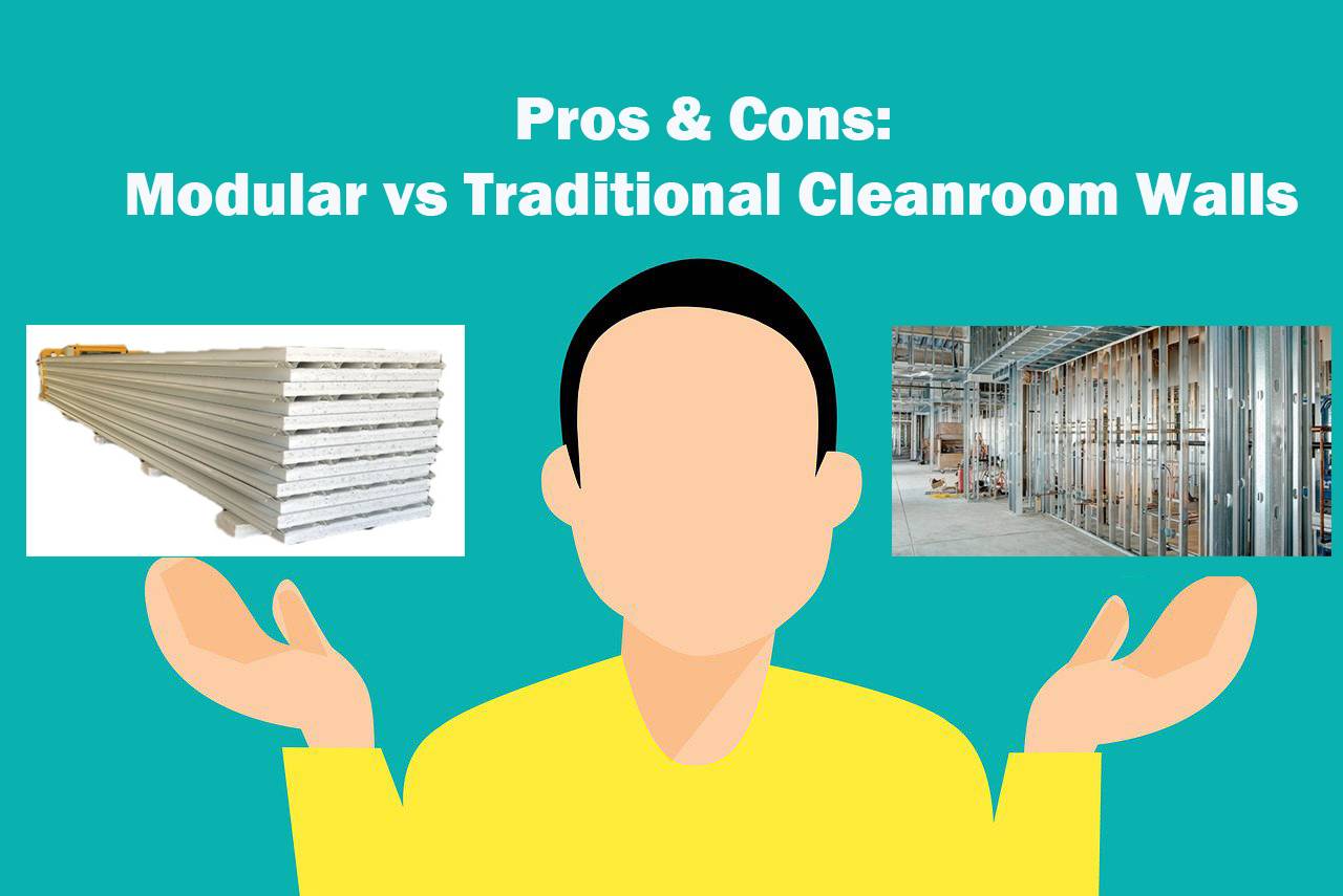 Privalumai ir trūkumai: modulinės ir tradicinės švarios patalpos sienos