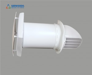 Vienistabas pie sienas stiprināms bezkanālu siltuma enerģijas reģenerācijas ventilators