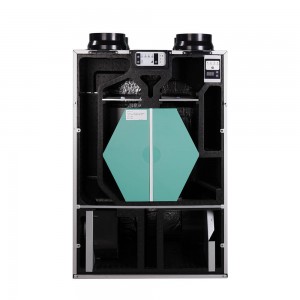 Ventilator kompakt HRV me efikasitet të lartë për rikuperimin e nxehtësisë vertikale me porta të sipërme
