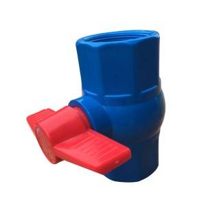 PVC octagonal pob valve Blue lub cev