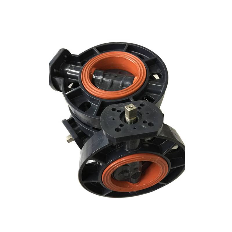 Factory supplied Air Pulse Valve - factory sale price UPVC butterfly valve square head shaft FPM VITON lined for actuator use – DA YU PLASTIC