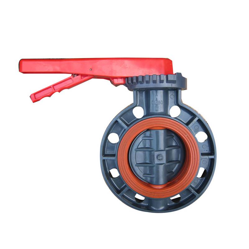 One of Hottest for Wafer Type Worm Gear Drive Butterfly Valve - UPVC butterfly valve FPM VITON lined – DA YU PLASTIC