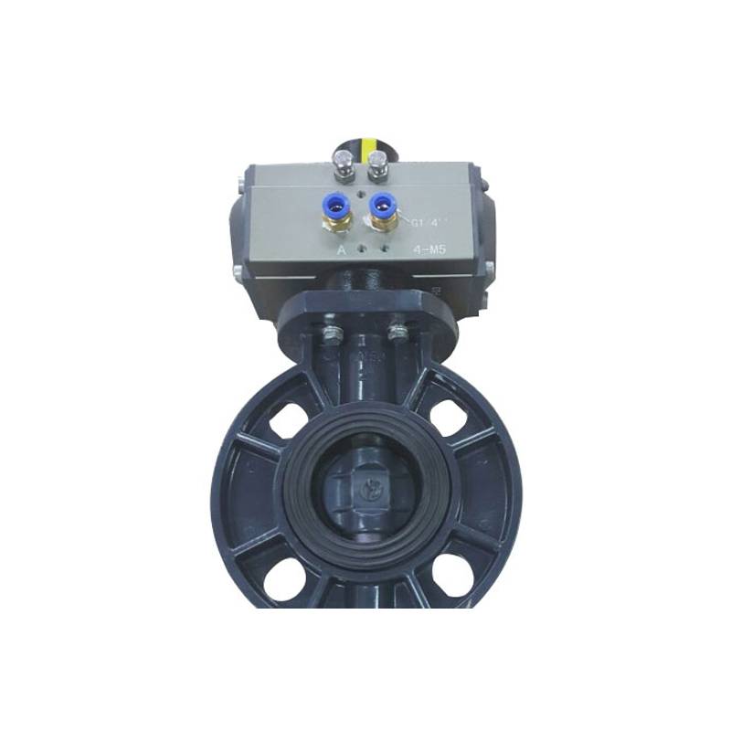 Reasonable price Sea Water Butterfly Valve - butterfly valve with pneumatic actuator – DA YU PLASTIC