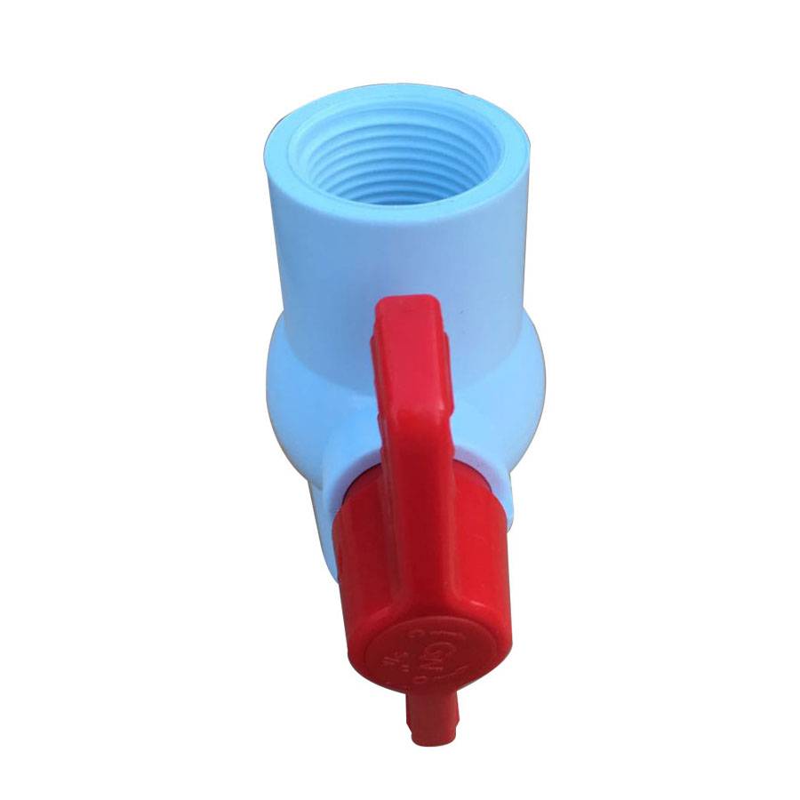 China Cheap price 90 Degree Elbow Pipe Fitting - PVC ball valve White Threaded – DA YU PLASTIC