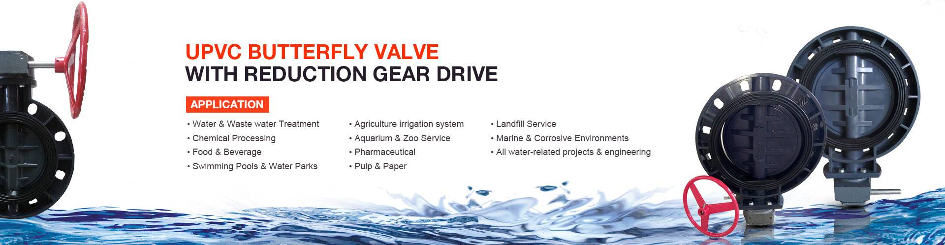 UPVC-Butterfly-Valve-with-Reduction-Gear-Drive