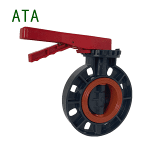 China valve supplier hot sale ANSI JIS 10K chemical industry use 2inch to 8inch UPVC manual handle butterfly valve