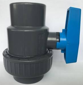 1/2″to 4″ factory cheap price EPDM rubber seat blue handle PVC single union ball valve