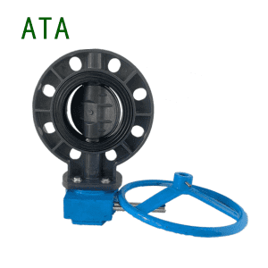 ISO 12-year factory big sale sea water use EPDM seat SS stem manual gear u-pvc wafer flange butterfly valve