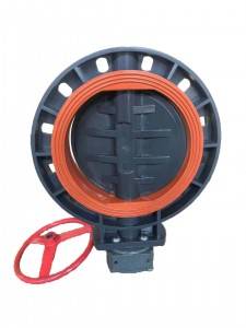 factory hot sale UPVC butterfly valve wafer worm gear oprated