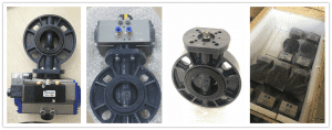 PVC-U butterfly valve flat shaft drive actuator use