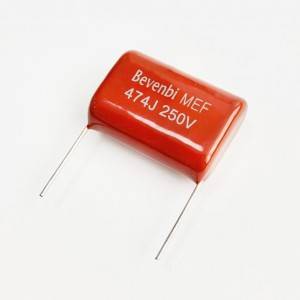 Cl21 Bevenbi metallized polyester film capacitor red radial type MEF