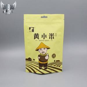 Custom stand up  plastic flour pouch