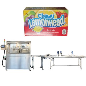 A Mexican’s custome assorted fruit flavor candy box automatic tray packing sealing machine