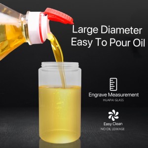 500ML Intelligent Quantitative Can Container For Cooking Oil Glass Oil Bottle