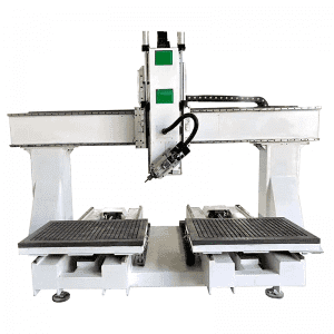 18 Years Factory Heavy Metal Cnc Router - CA-1224 Double Table 4 Axis Spindle Rotate CNC Router For Chair Making  – Camel