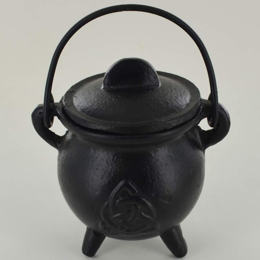 professional factory for Enamel Coating Cast Iron Teapot - Cast Iron Cauldron Triquetra Small Incense Burner – KASITE