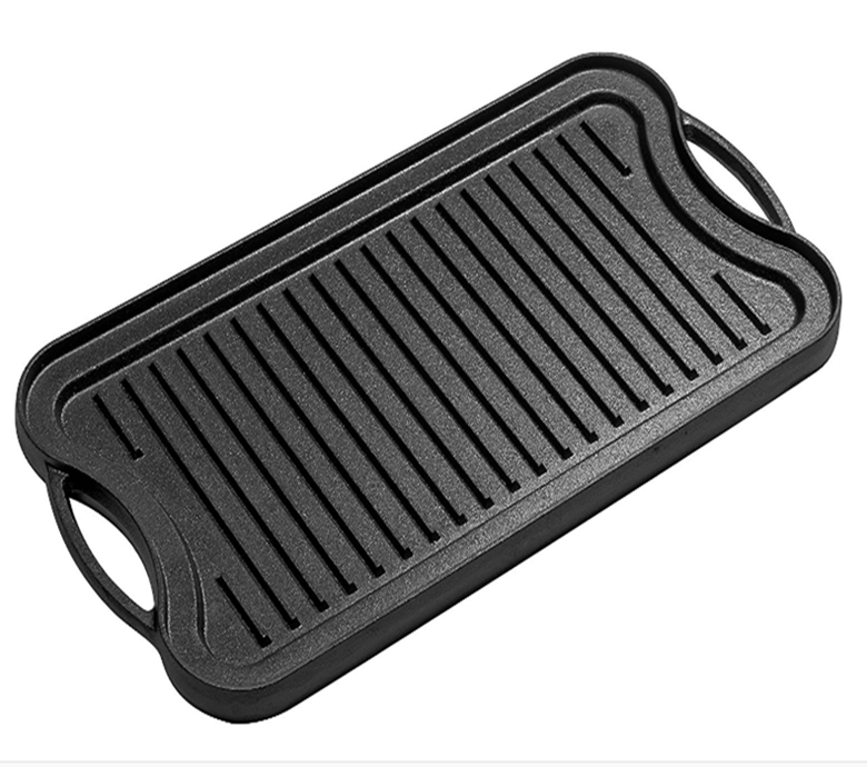 High reputation 12 Skillet Cast Iron Heavy - quadrate shape cast iron top grade camping&home cook griddle grill pan – KASITE