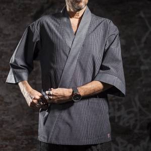 Japanese Style Medium Sleeve Cross Collar Kimono For Restaurant And Hotel CU1118Z124123AR