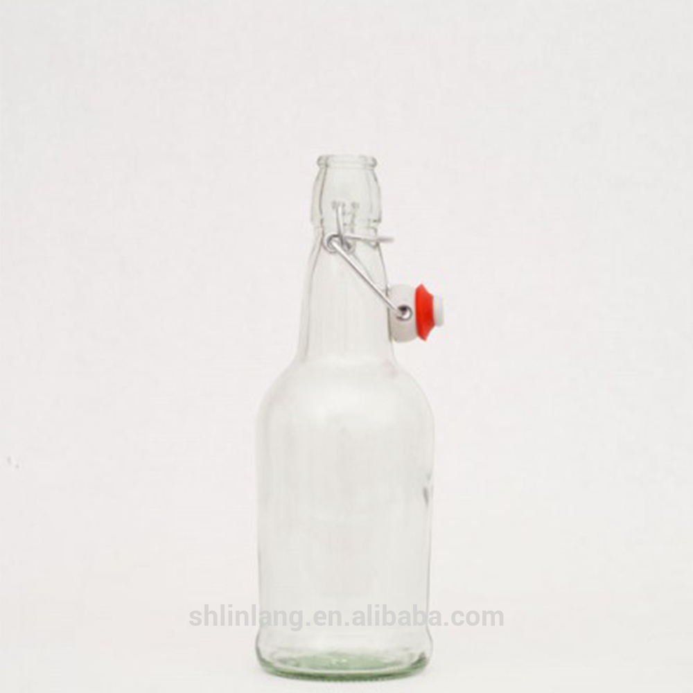 Shanghai linlang Wholesale Flint and Amber swing top beer bottle