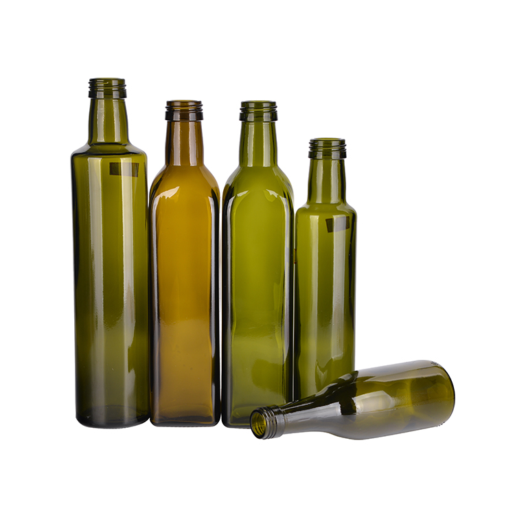 Custom  Glass Bottle Olive Oil Glass Bottle FLINT Glass Food OIL Cork