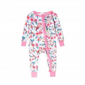 Fashionale Design China Baby Bamboo Zipper Suit Factory