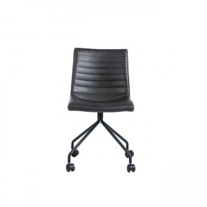 North Europa Mninimalist style leisure Life Chairs with Metal Base Matte Black