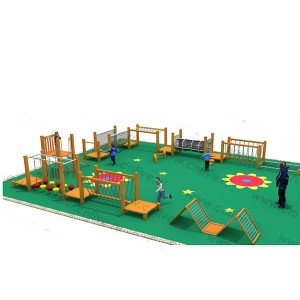 Wooden outdoor playground on the street DFC306-1