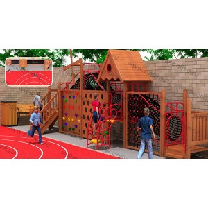 Wooden outdoor playground in the villaLDX0061-2