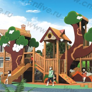 Wooden outdoor playground on the street DFC299-2