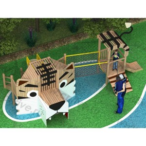 Wooden outdoor playground on the street DFC302-2