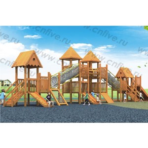 Chinese wholesale Wooden outdoor playground for kids - Wooden outdoor playground for school DFC303-2 – Five Stars