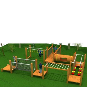 Wooden outdoor playground on the street DFC306-2