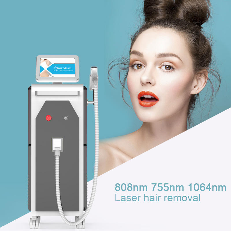 808nm/755nm/1064nm diode laser hair removal machine