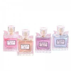 clear perfume 50ml with packing for girl female women with the Ribbon  wing