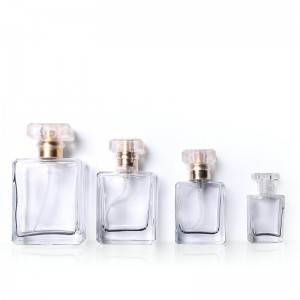 Square perfume glass bottle 100ml 50ml 30ml