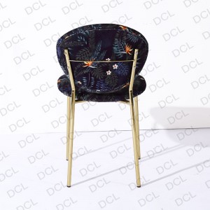 Brass Golden Metal Legs Dining Chair